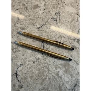 Cross Gold Pen Pencil Set 1/20 10kt Vintage Ballpoint New England Arborware JL